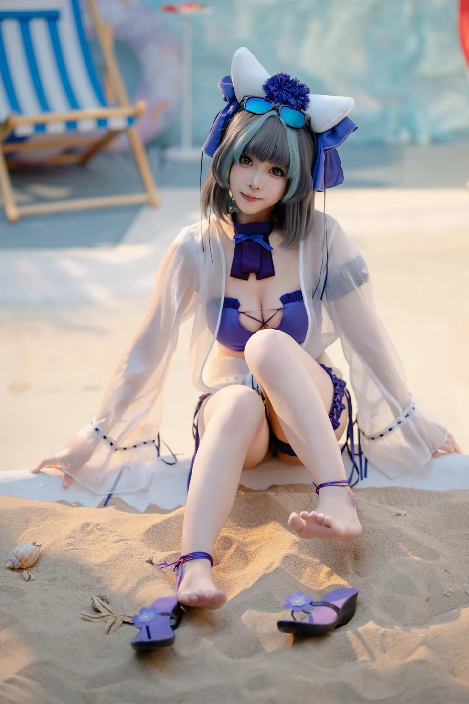 Bangni邦尼 - No.034 碧蓝航线 柴郡 泳装 [86P-855MB] tg@simisebaisi 【丝足阁】011.webp